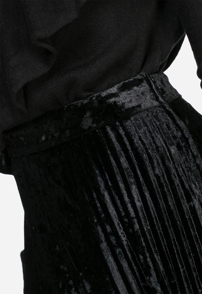dailyfriday - Velvet pleated mini skirt