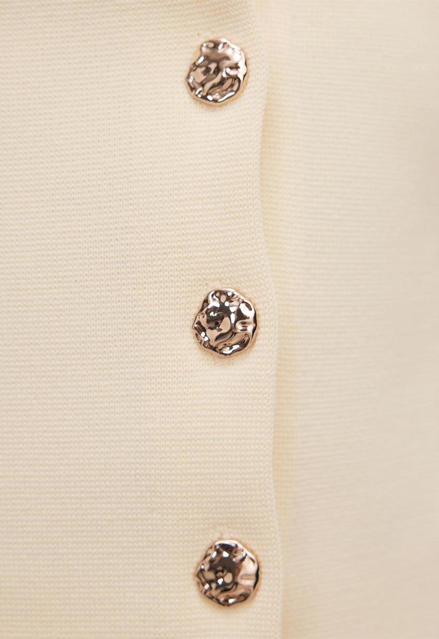 Forever New - Esther button knit top in lemon yellow co ord