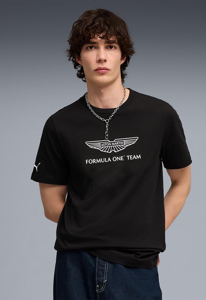 PUMA - AMF1 Essential Big Logo Tee (Regular)-Black