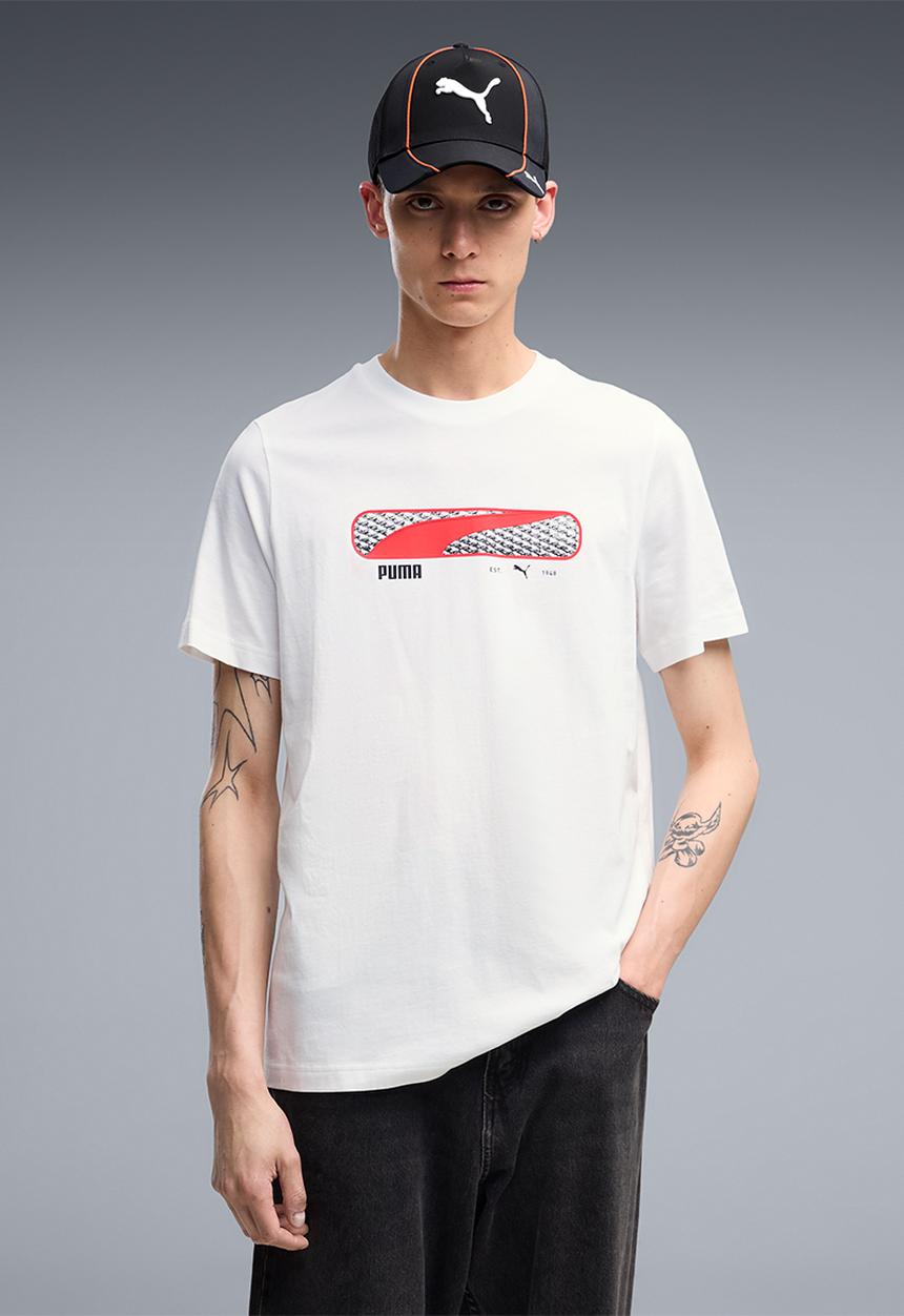 PUMA - PUMA SPORT Logo Play Tee - White