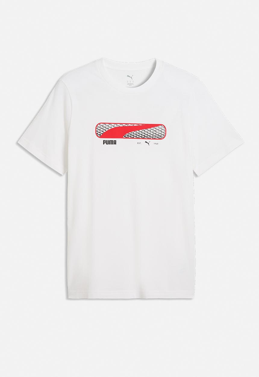 PUMA - PUMA SPORT Logo Play Tee - White
