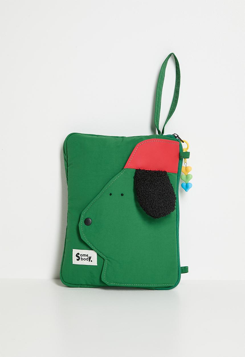 Pop Candy - Dog attachment tablet bag - dark green
