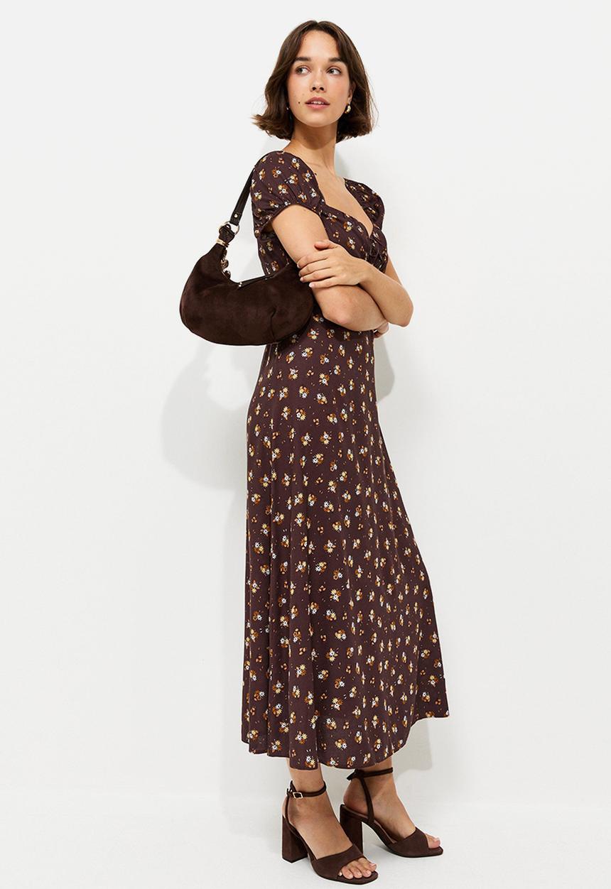 New Look - Maid midi - brown ditsy
