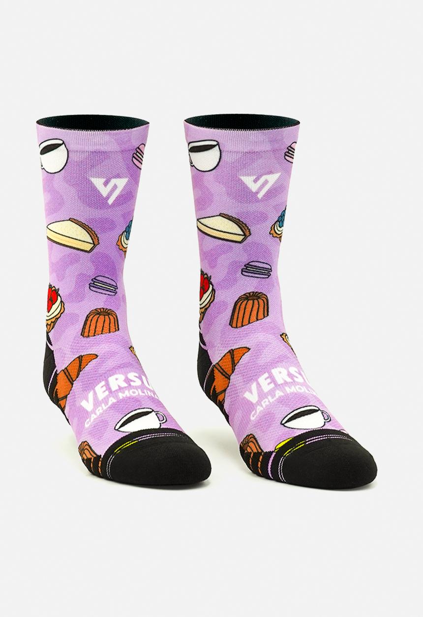Versus - Friday Pastry Club Active Crew Socks - purple