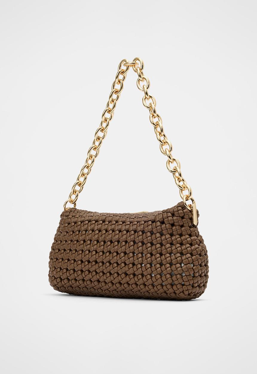 Forever New - Teagan weave chain bag in chocolate