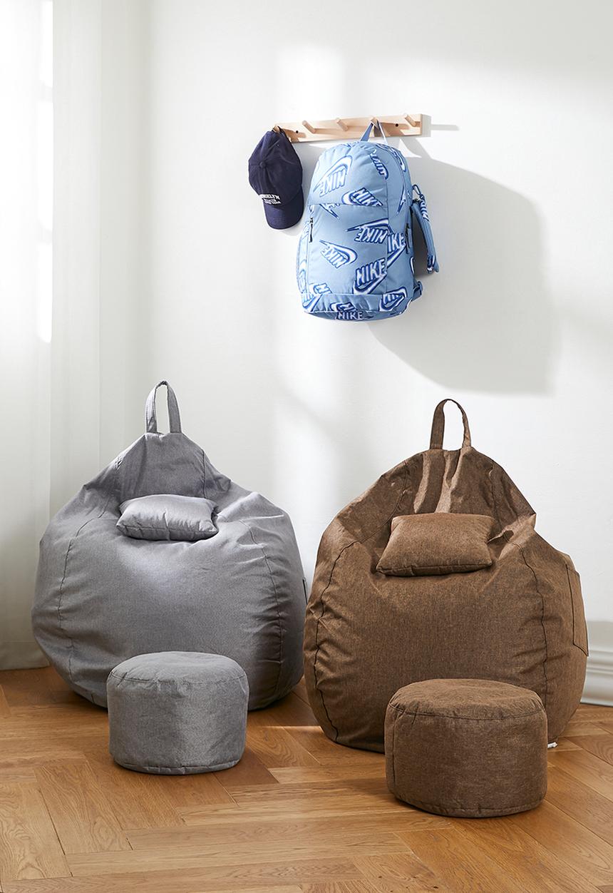 Pop Candy - Bean bag with ottoman - brown