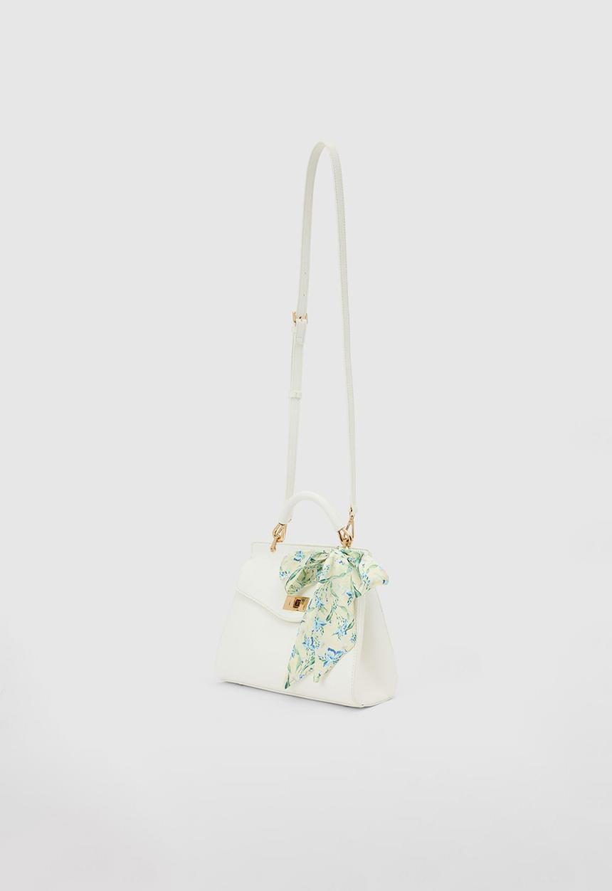 Forever New - Tabitha lock top handle bag in white