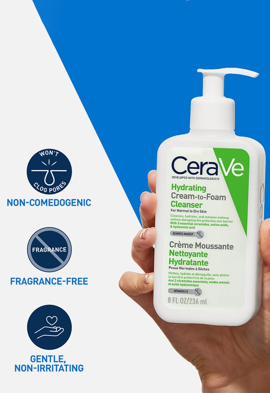 CeraVe® - Hydrating Cream to Foam Cleanser - 236ml