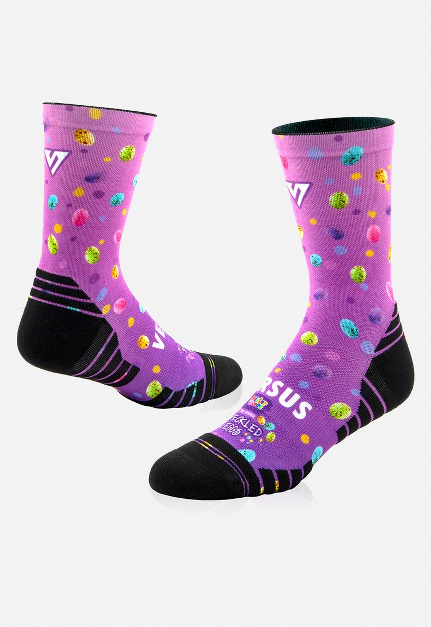 Versus - Speckled Eggs Active Crew Socks - purple