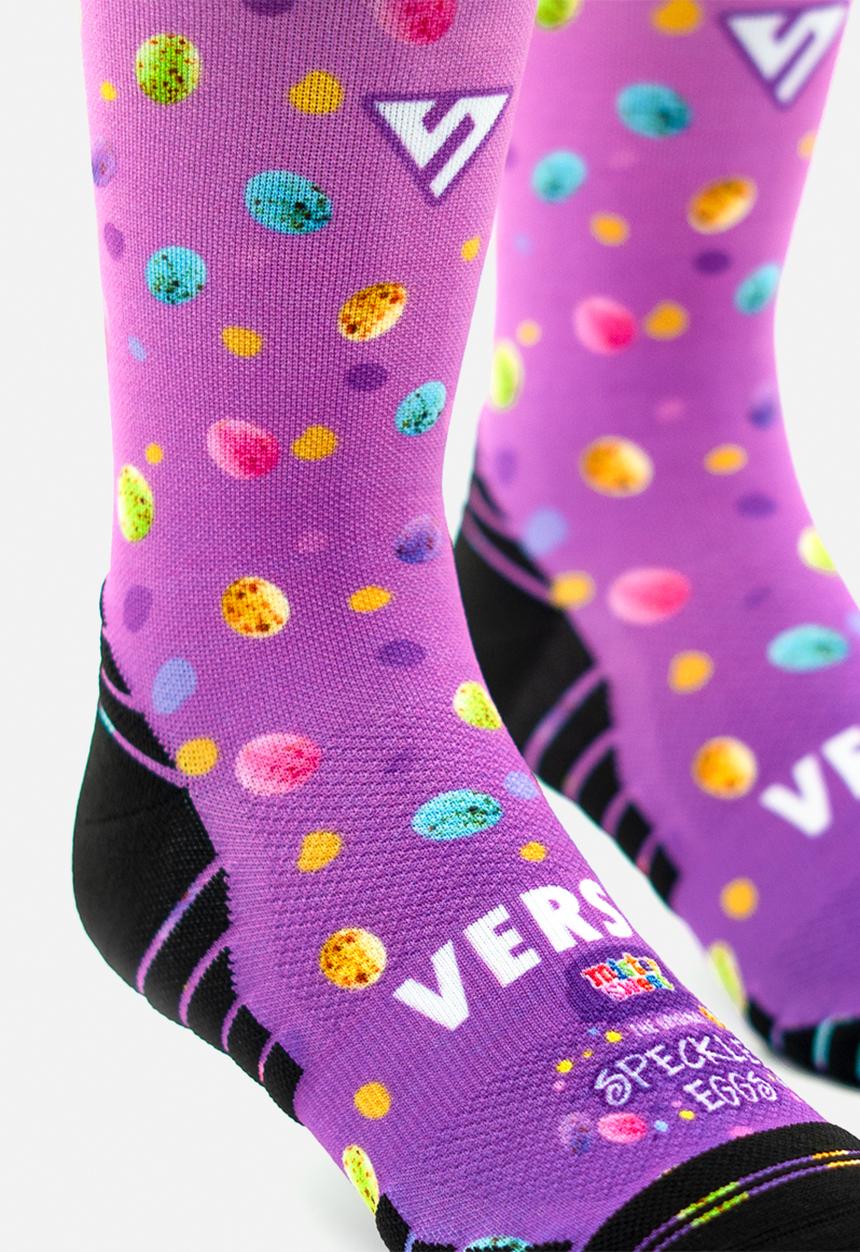Versus - Speckled Eggs Active Crew Socks - purple