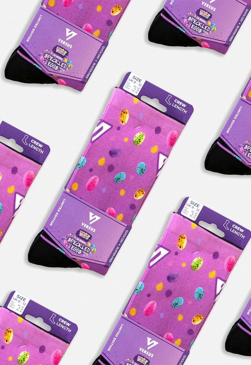 Versus - Speckled Eggs Active Crew Socks - purple