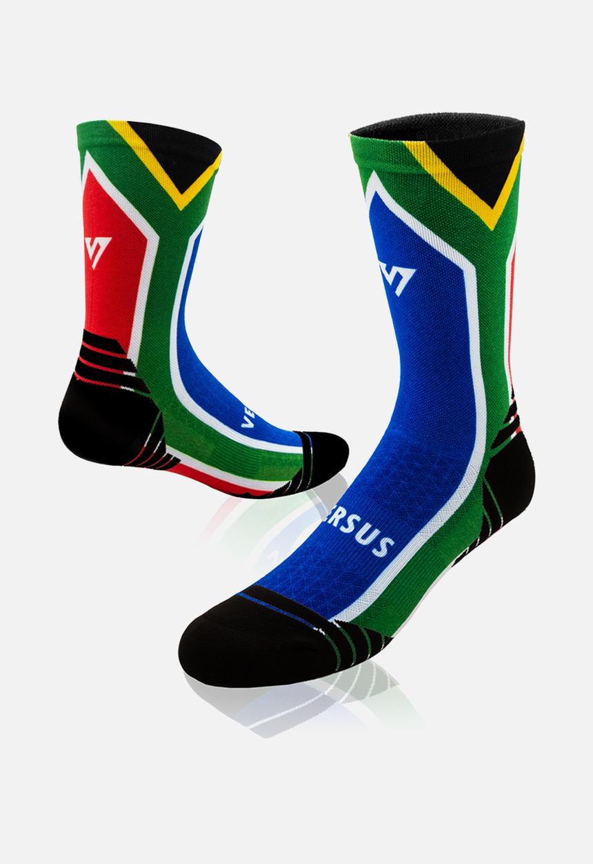 Versus - South Africa Flag Active Crew Socks - multi