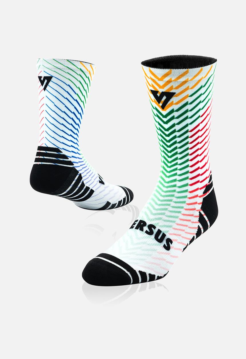 Versus - South African Stripes Active Crew Socks - multi