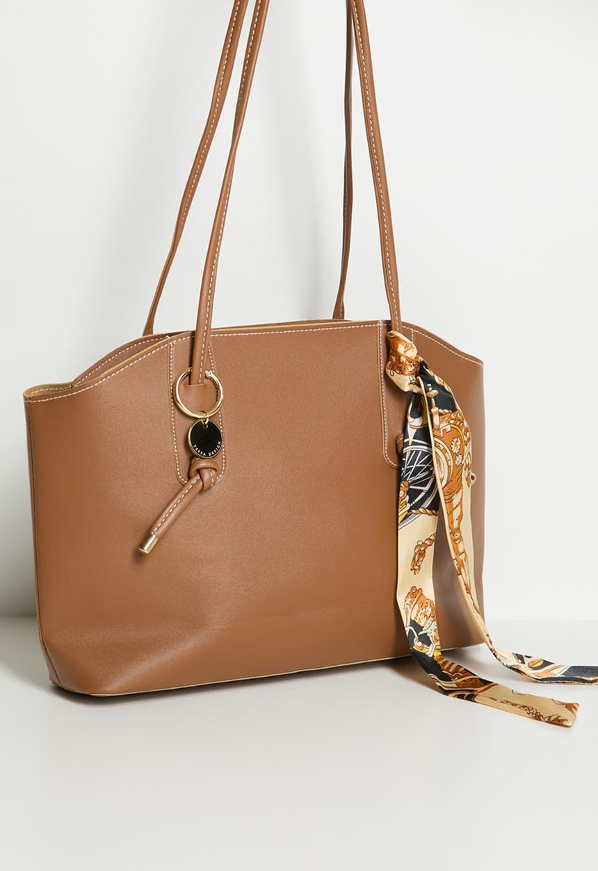 Tessa Design - Taya Tote With Tie Straps - Brown