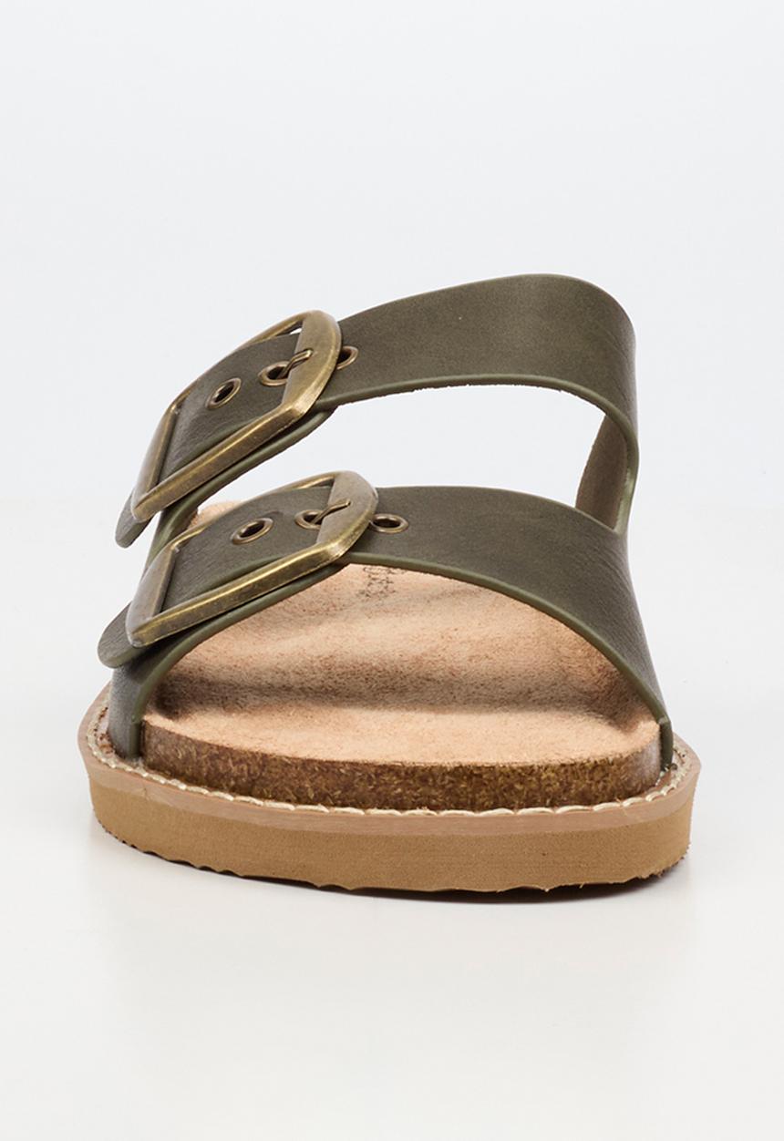 Butterfly Feet - Charli 1 big buckle sandal - olive
