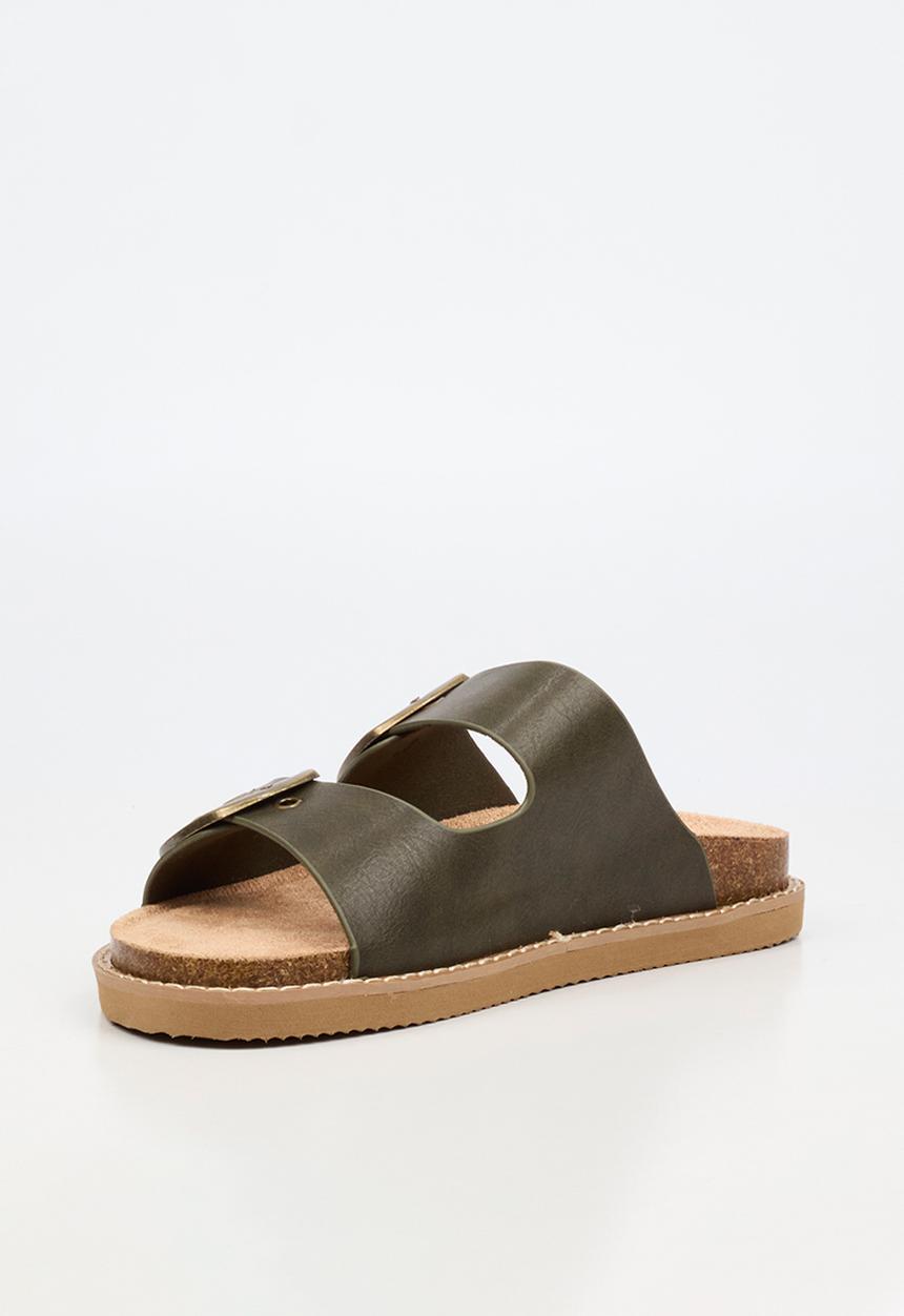 Butterfly Feet - Charli 1 big buckle sandal - olive