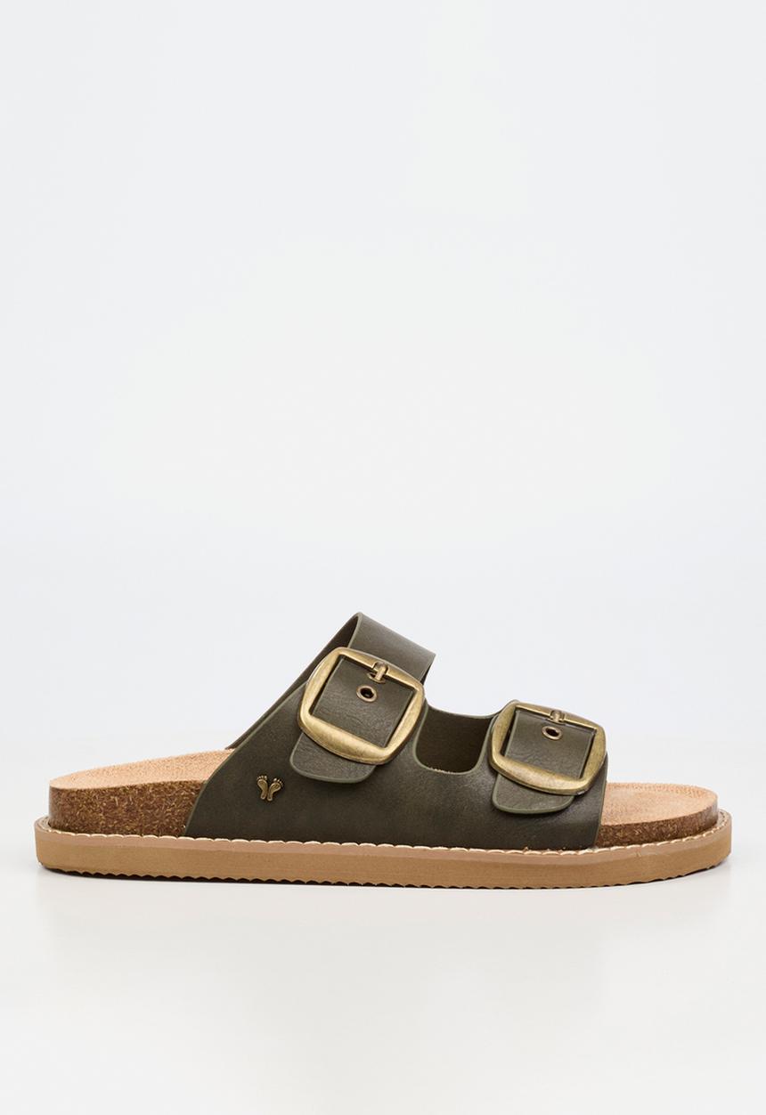 Butterfly Feet - Charli 1 big buckle sandal - olive