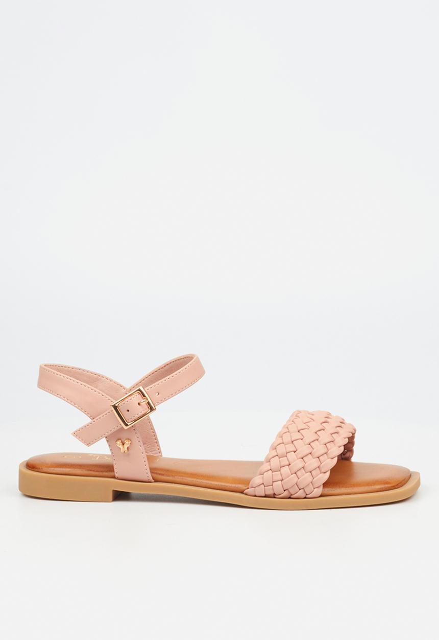 Butterfly Feet - Dorey 4 woven ankle strap sandal - pink