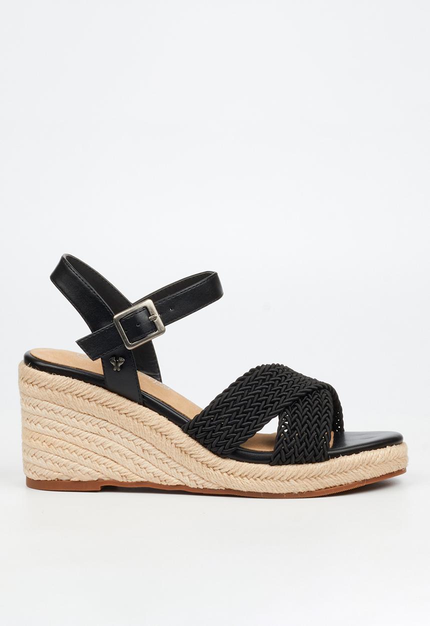 Butterfly Feet - Escada 2 espadrille wedge heel - black