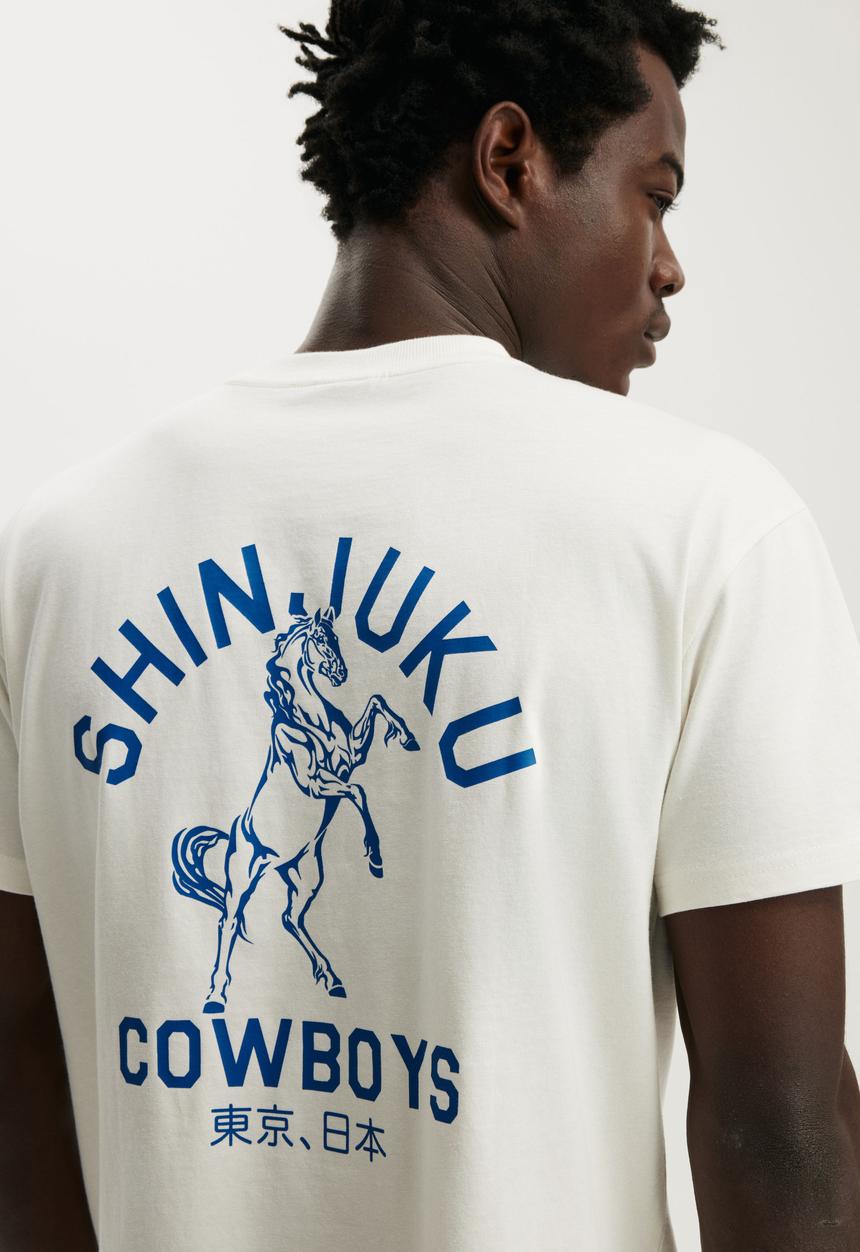 Cotton On - Fitted Graphic T-Shirt-Vintage White / Shinjuku