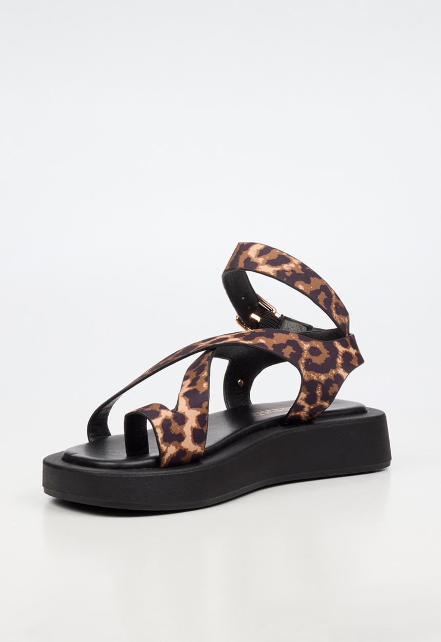 Viabeach - Coconut 39 cross-over thick sandal - leopard