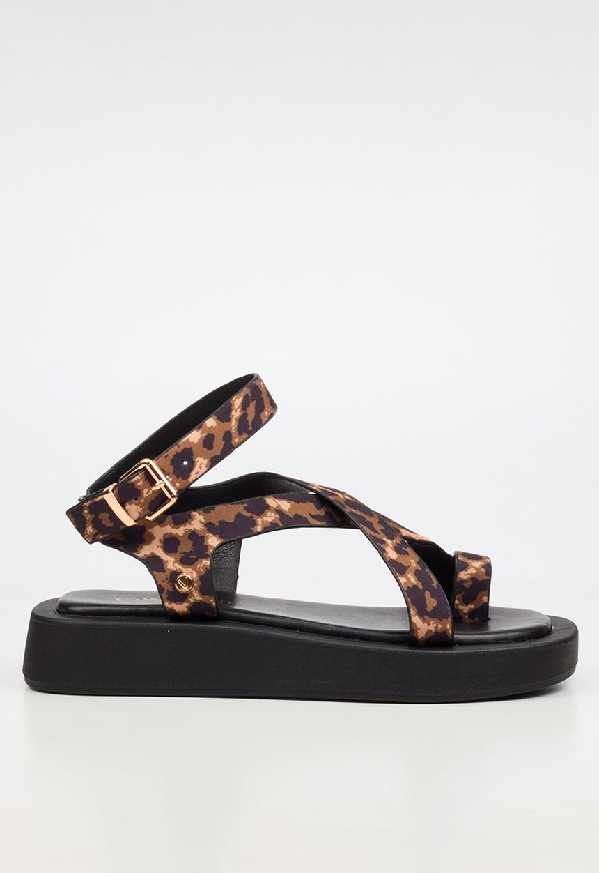 Viabeach - Coconut 39 cross-over thick sandal - leopard