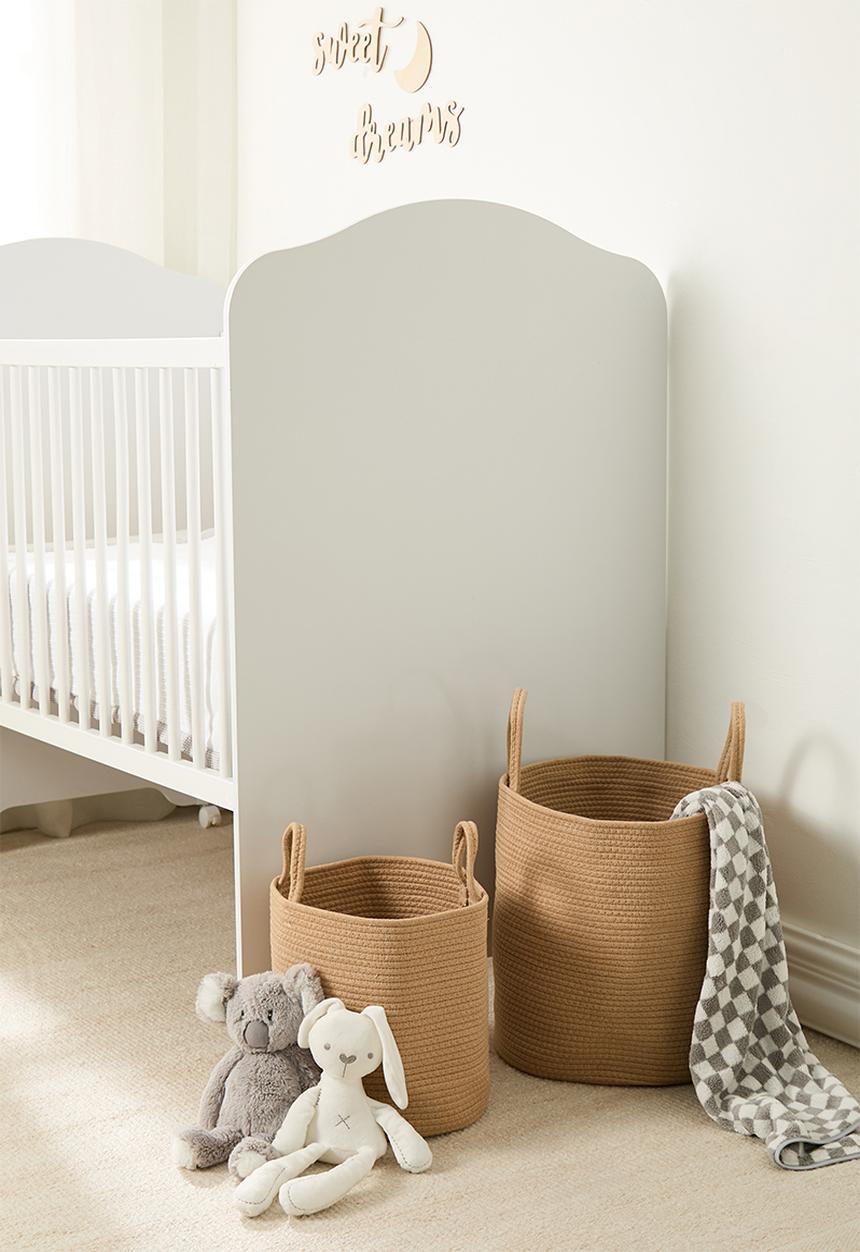 Pop Candy - Woven laundry bin (L) - neutral