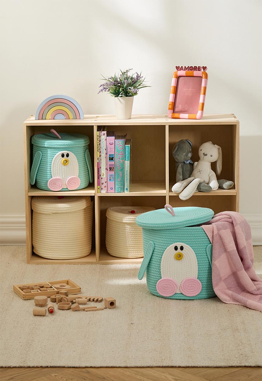 Pop Candy - Woven novelty laundry bin L - turquoise