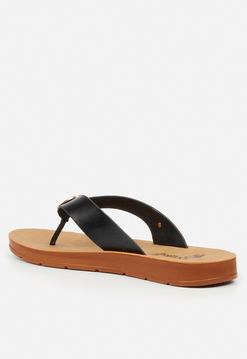 Butterfly Feet - Zina 25 thong sandal - black