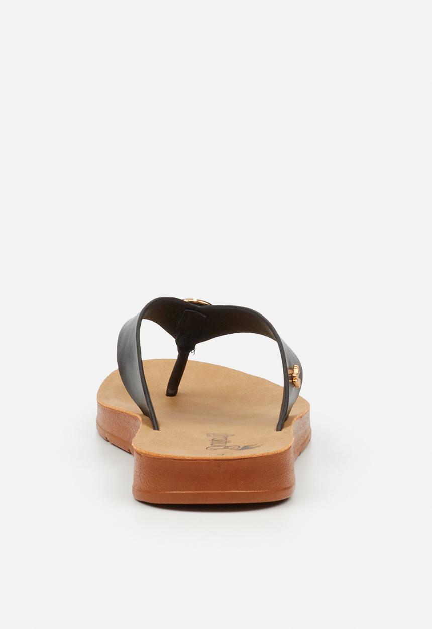Butterfly Feet - Zina 25 thong sandal - black