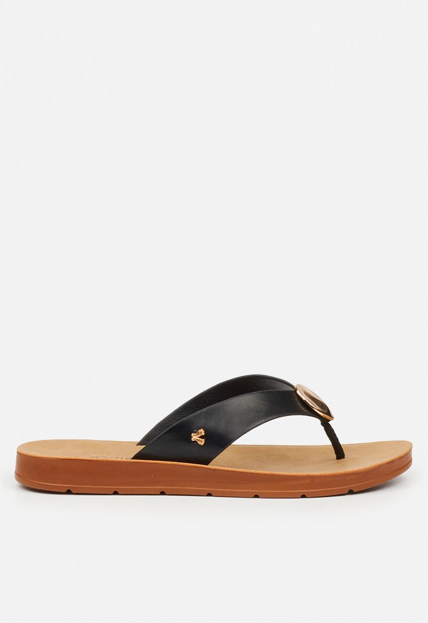 Butterfly Feet - Zina 25 thong sandal - black