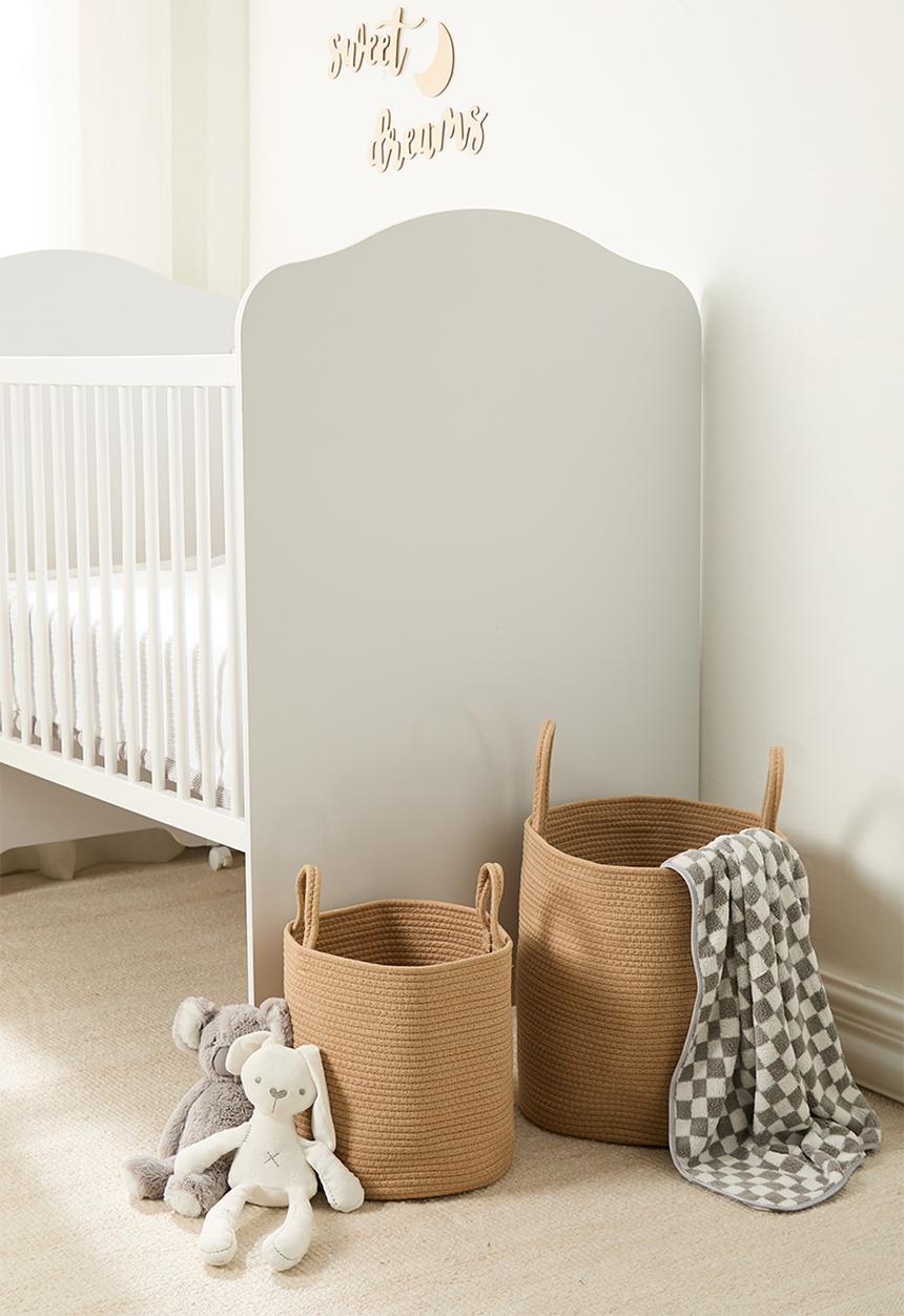 Pop Candy - Woven laundry bin (M) - neutral
