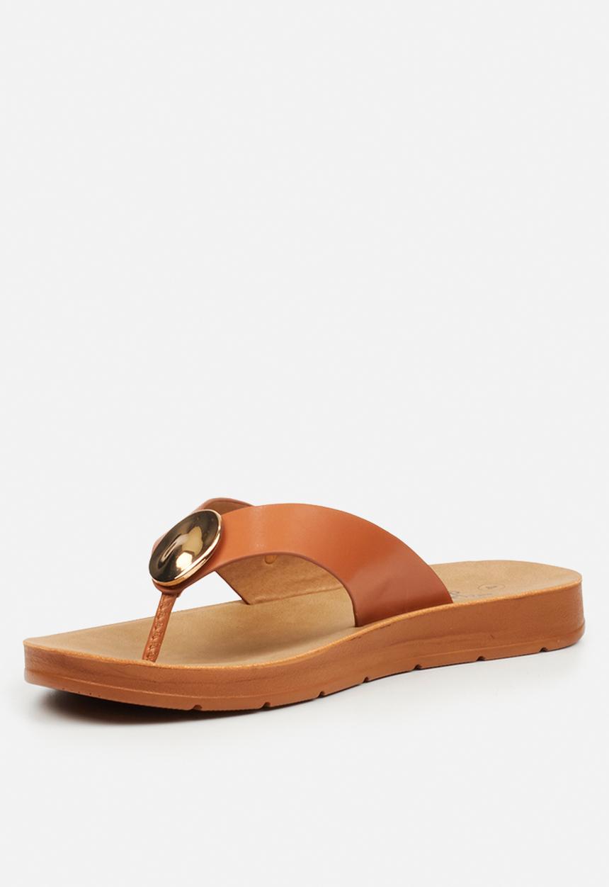 Butterfly Feet - Zina 25 thong sandal - tan