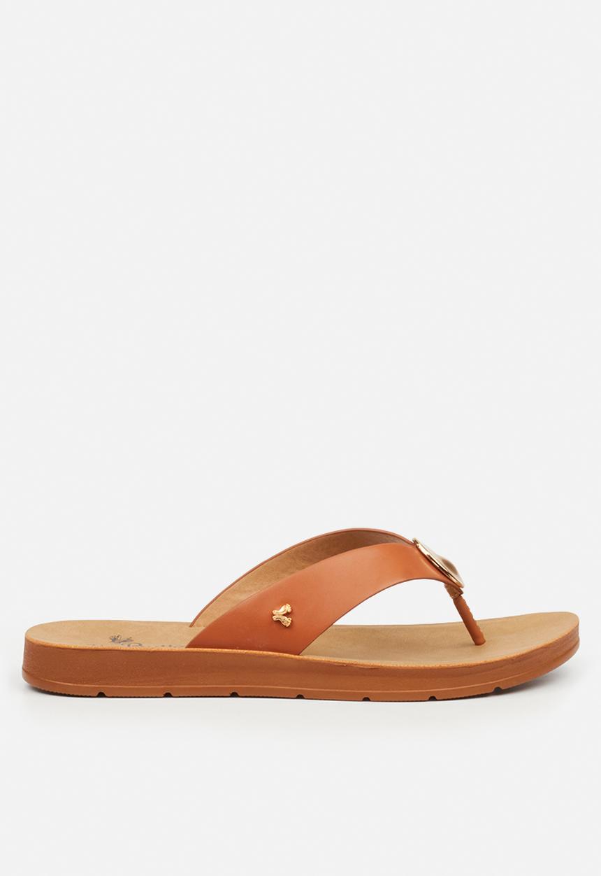 Butterfly Feet - Zina 25 thong sandal - tan