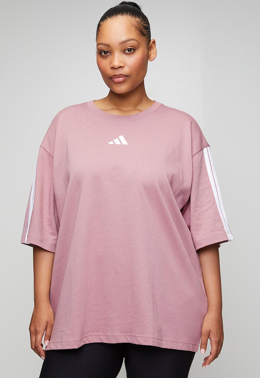 adidas Performance - Plus w 3s sj bf t tee - magic mauve / white