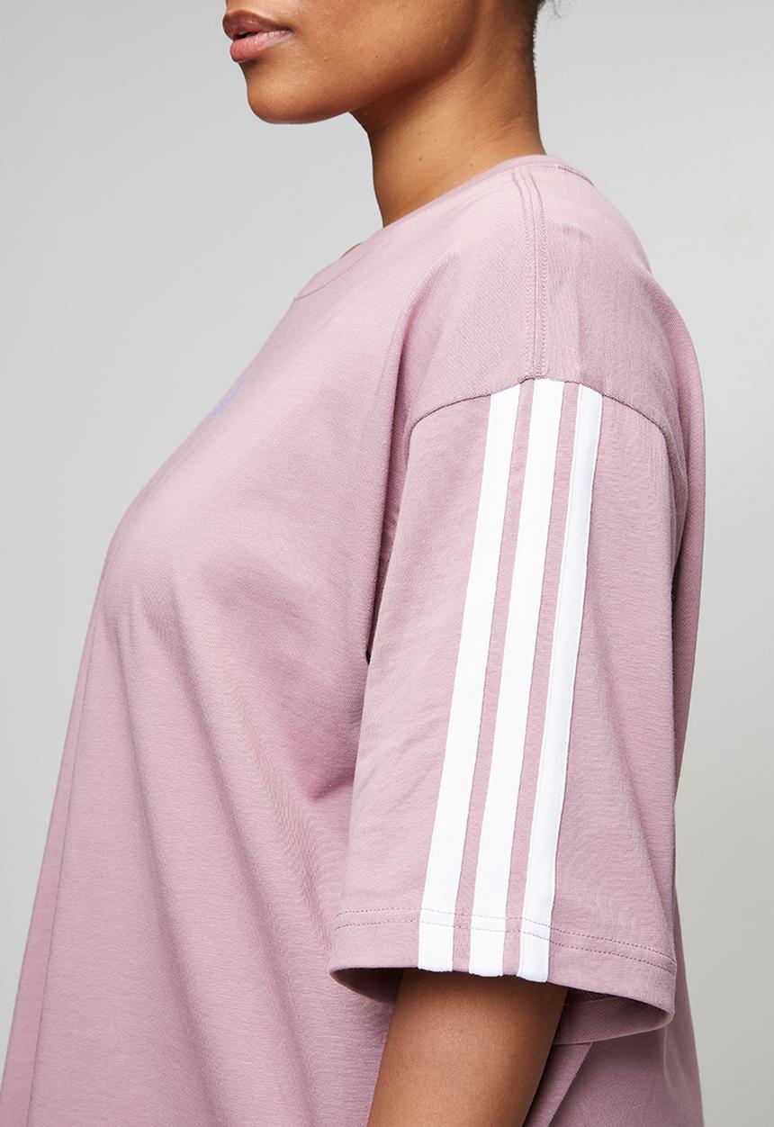 adidas Performance - Plus w 3s sj bf t tee - magic mauve / white
