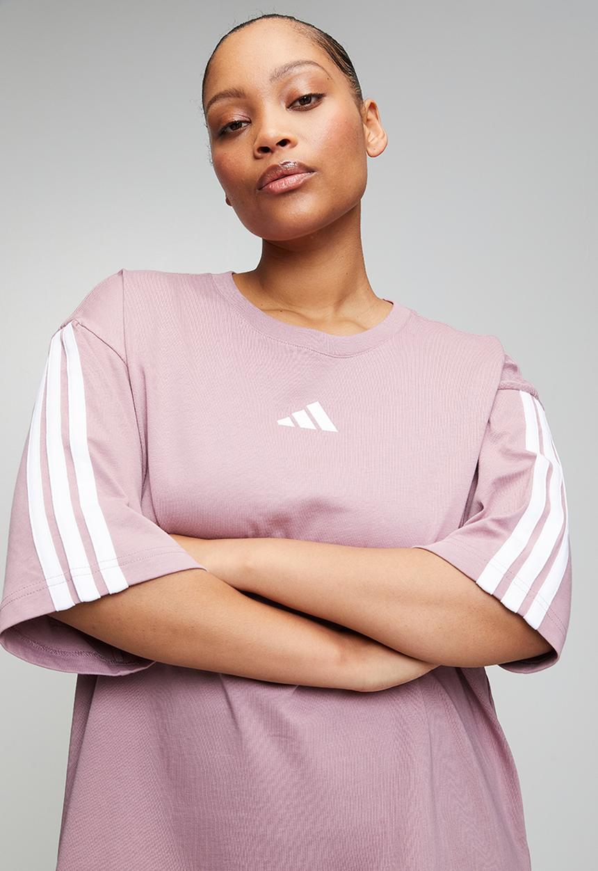 adidas Performance - Plus w 3s sj bf t tee - magic mauve / white