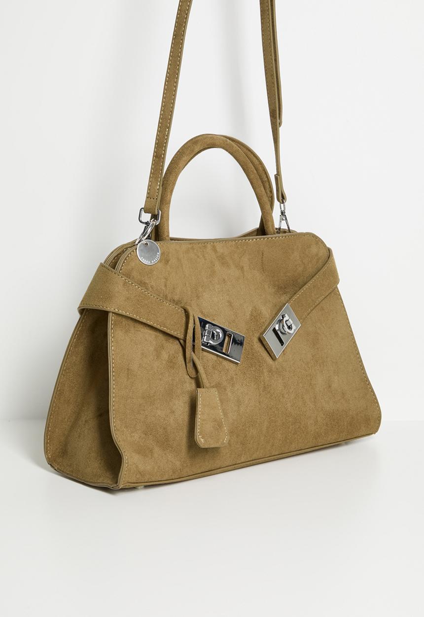 Tessa Design - Tallulah Structured Buckle Detail Tote-Tan
