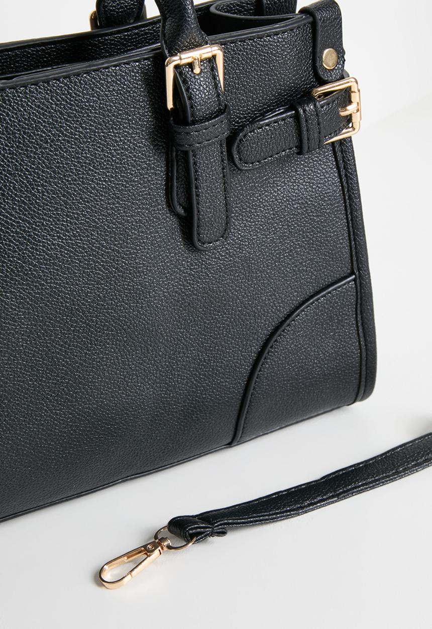 Tessa Design - Siena Structured Top Handle Bag-Black