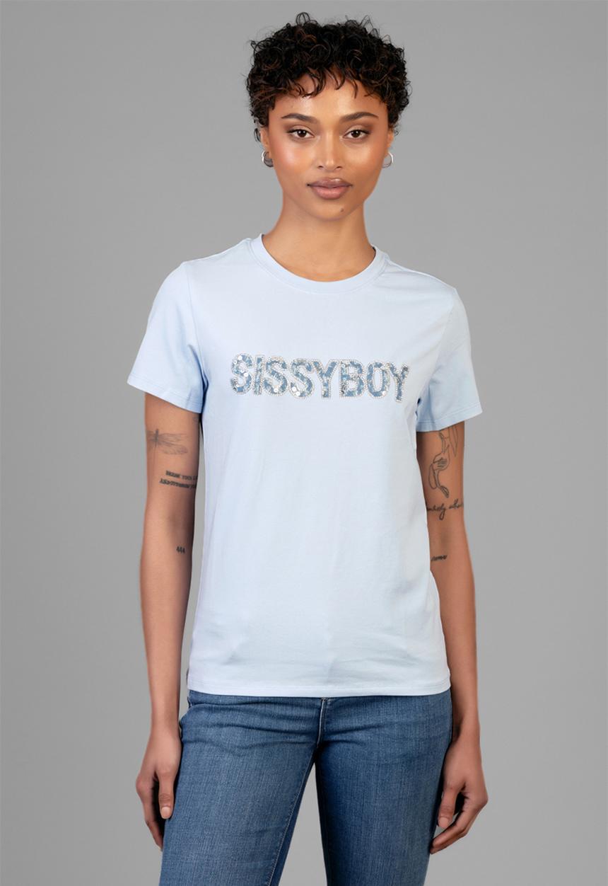 SISSY BOY - Velvet Skies Rgular T-Shirt - Pale Blue