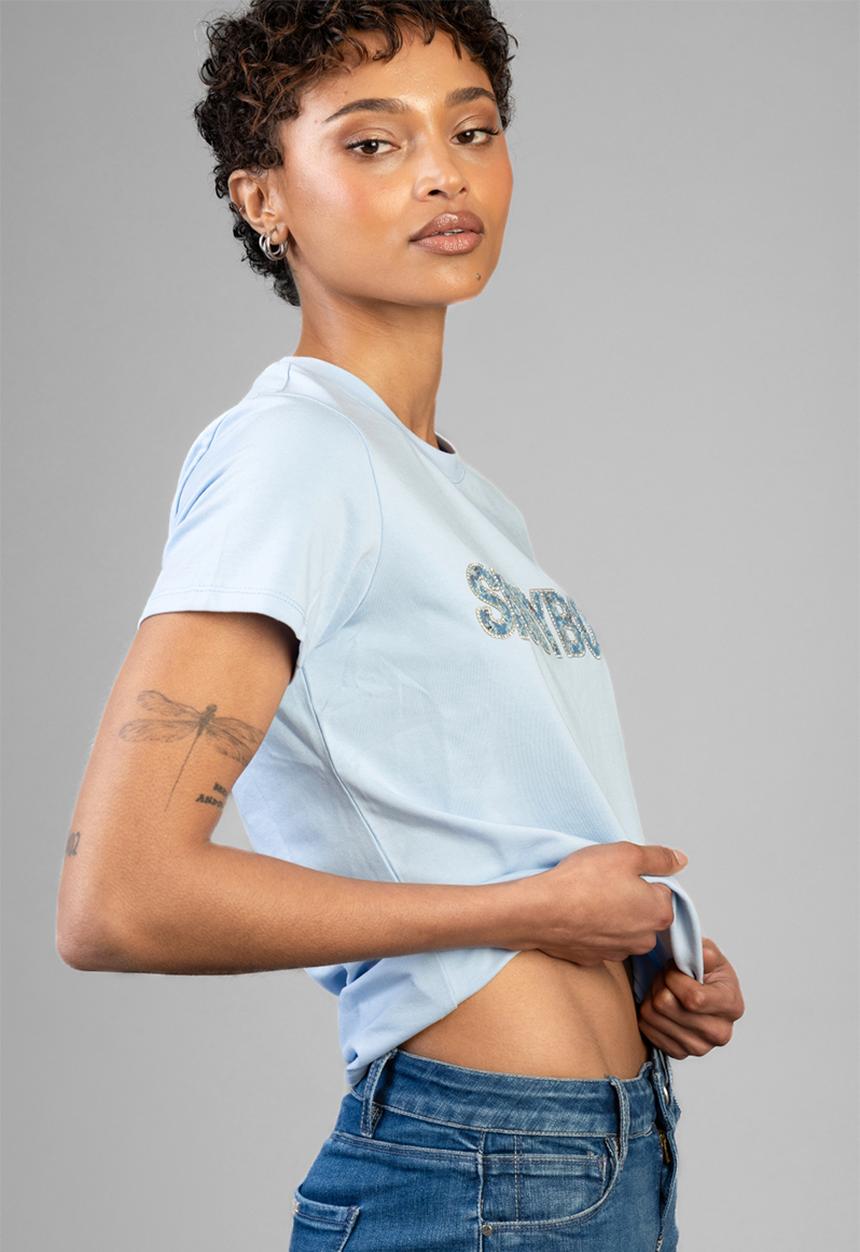 SISSY BOY - Velvet Skies Rgular T-Shirt - Pale Blue