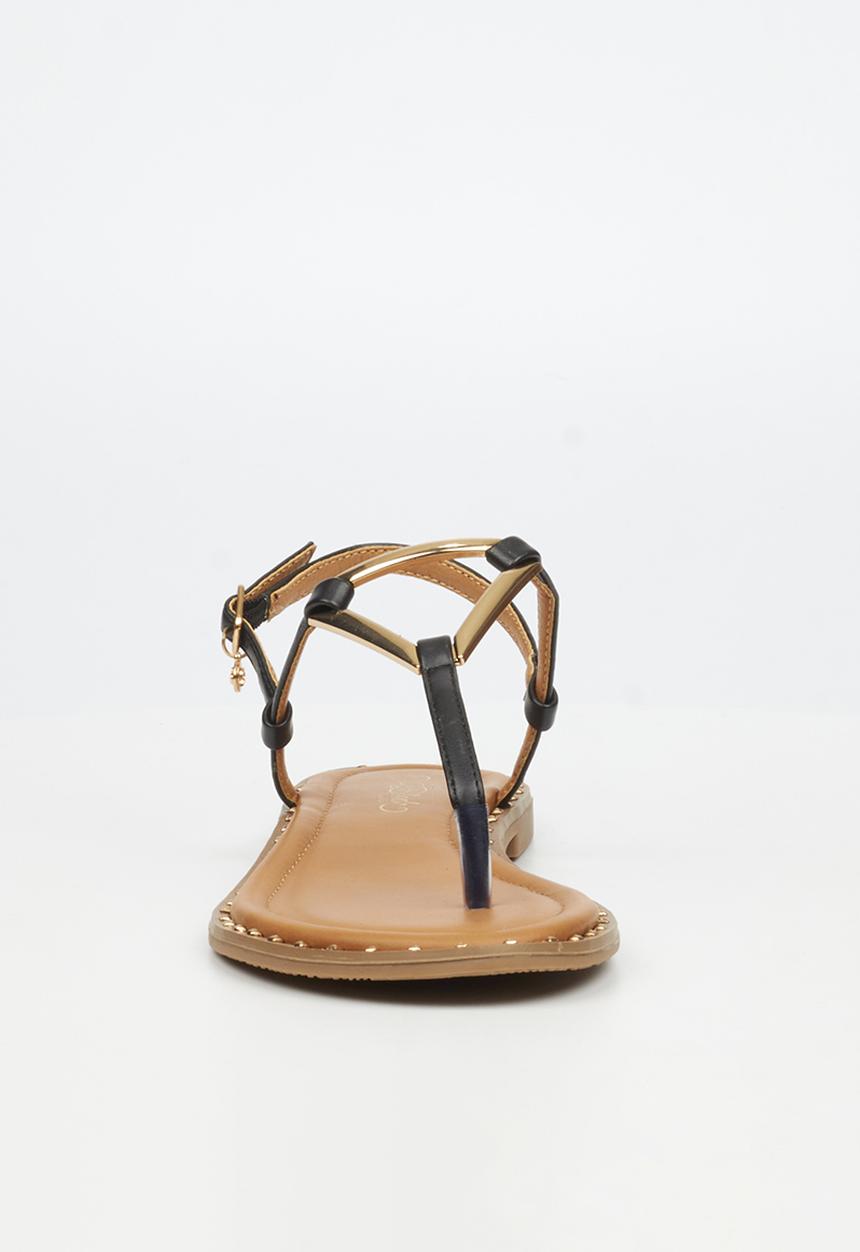 Miss Black - Alia 6 classic triangle trim sandal - black