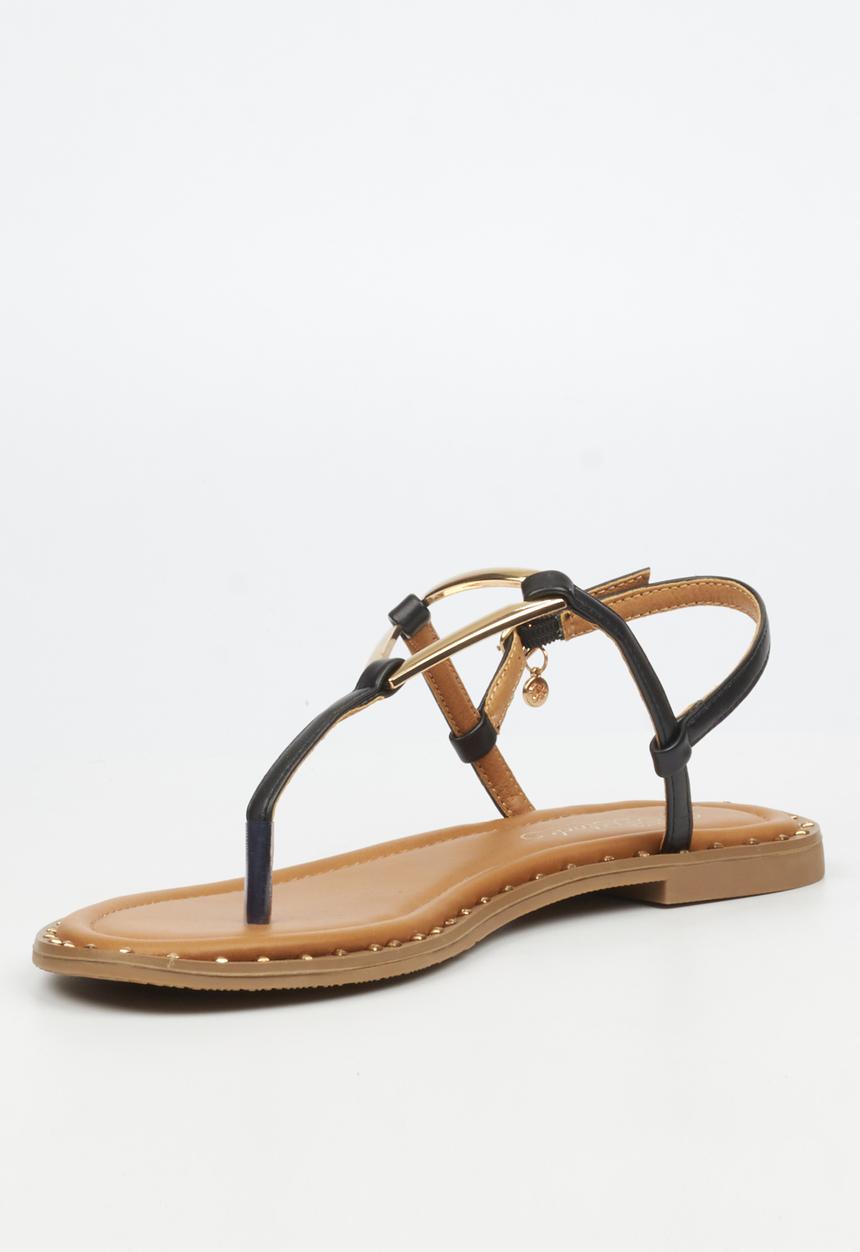 Miss Black - Alia 6 classic triangle trim sandal - black