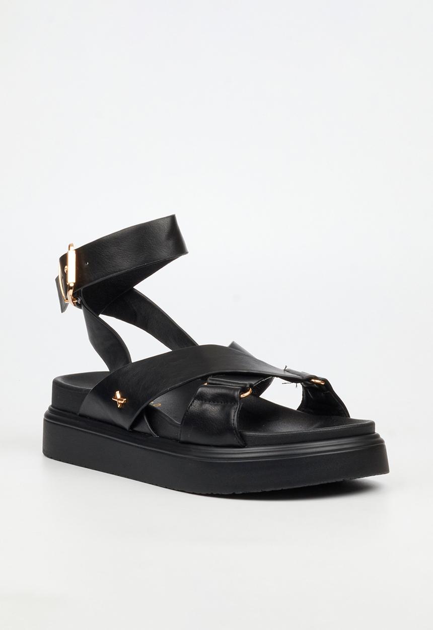 Rock & Co - Absolut 9 cross-over chunky sandal - black