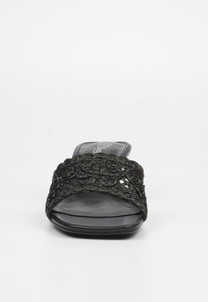 Miss Black - Devlin 1 macrame low heel - black