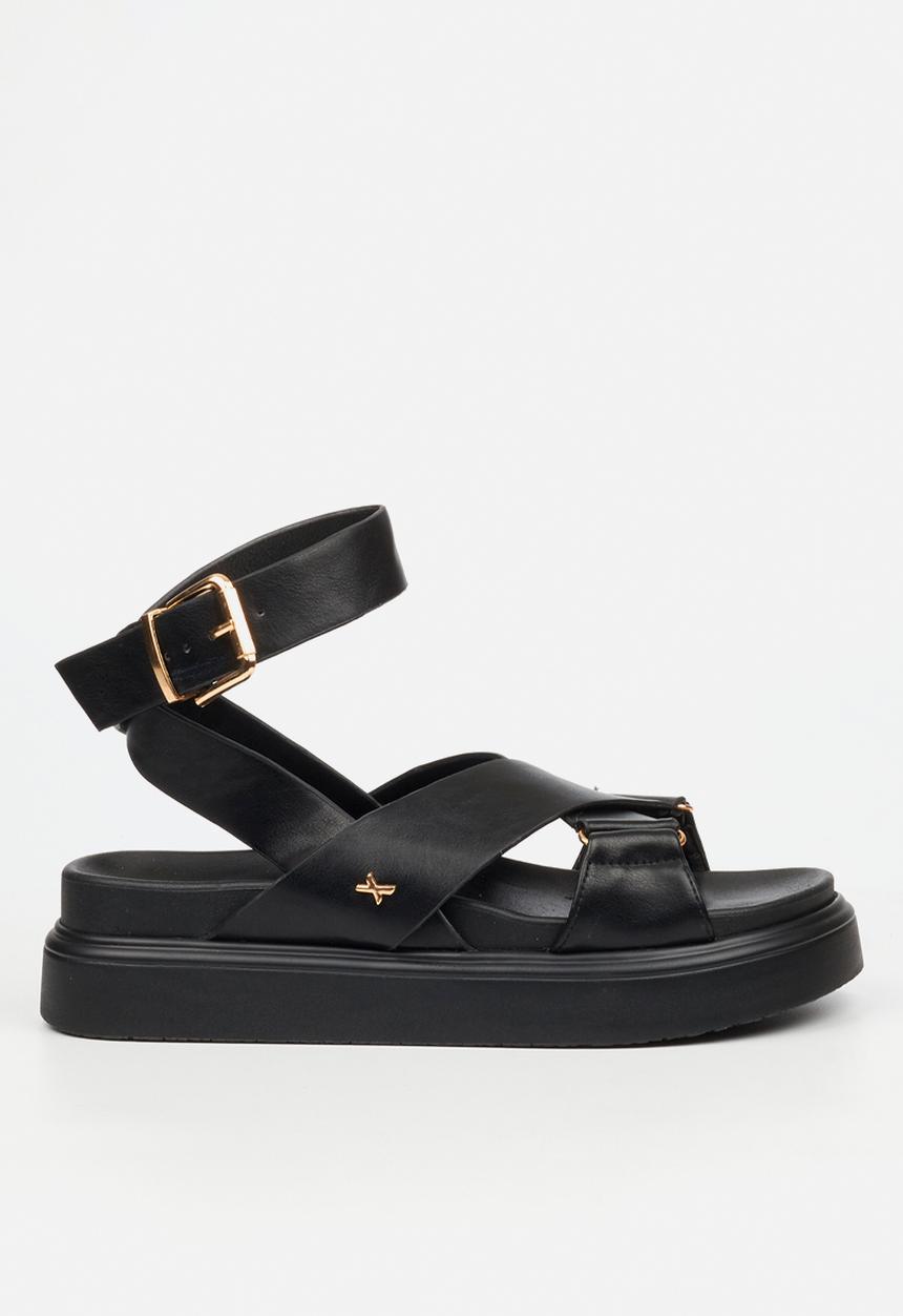 Rock & Co - Absolut 9 cross-over chunky sandal - black