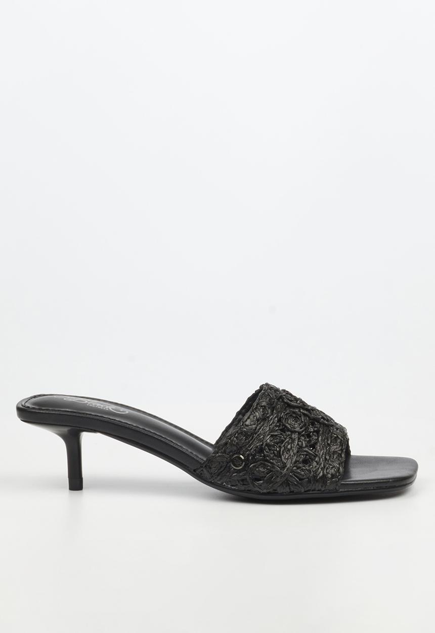 Miss Black - Devlin 1 macrame low heel - black