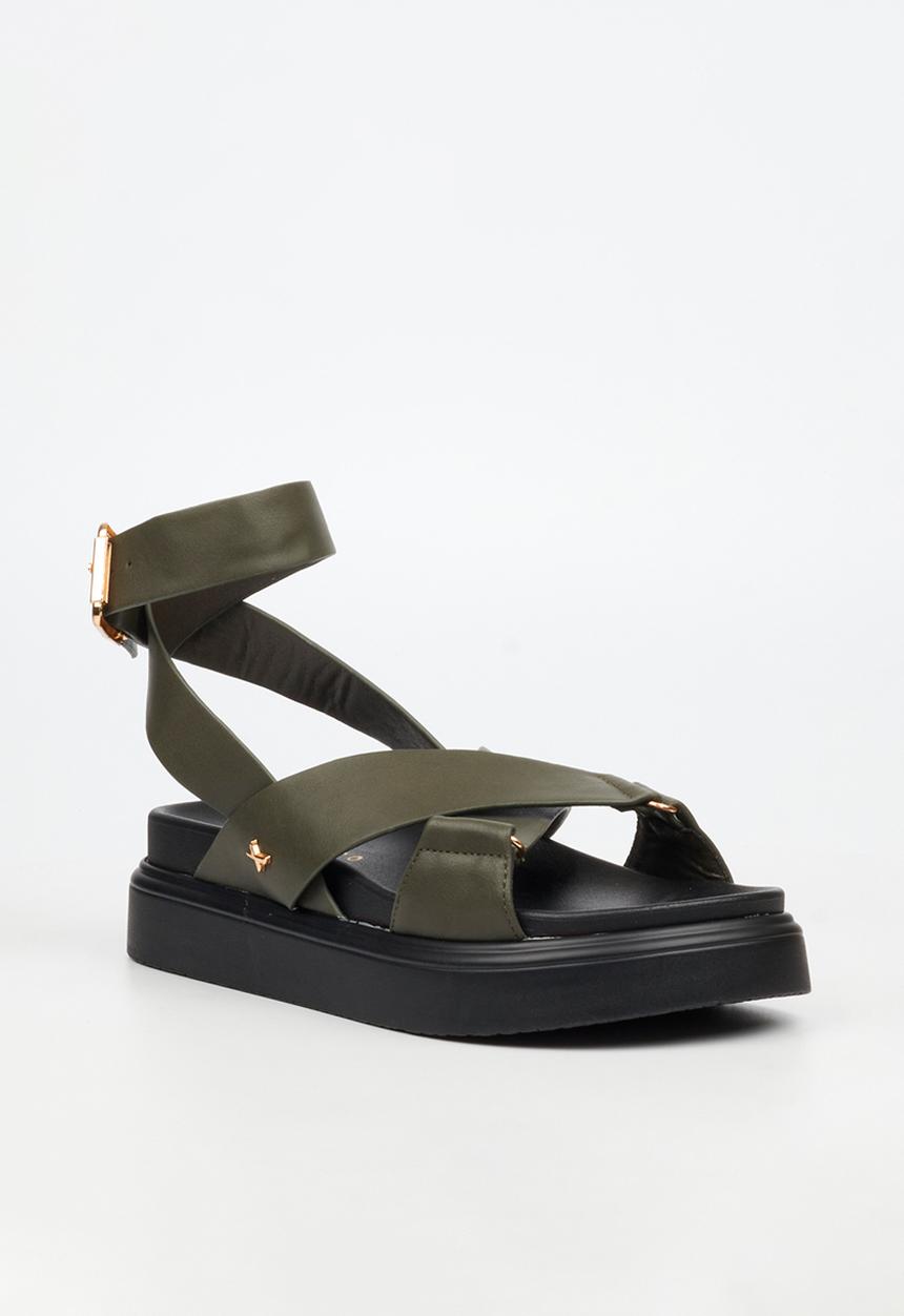 Rock & Co - Absolut 9 cross-over chunky sandal - green