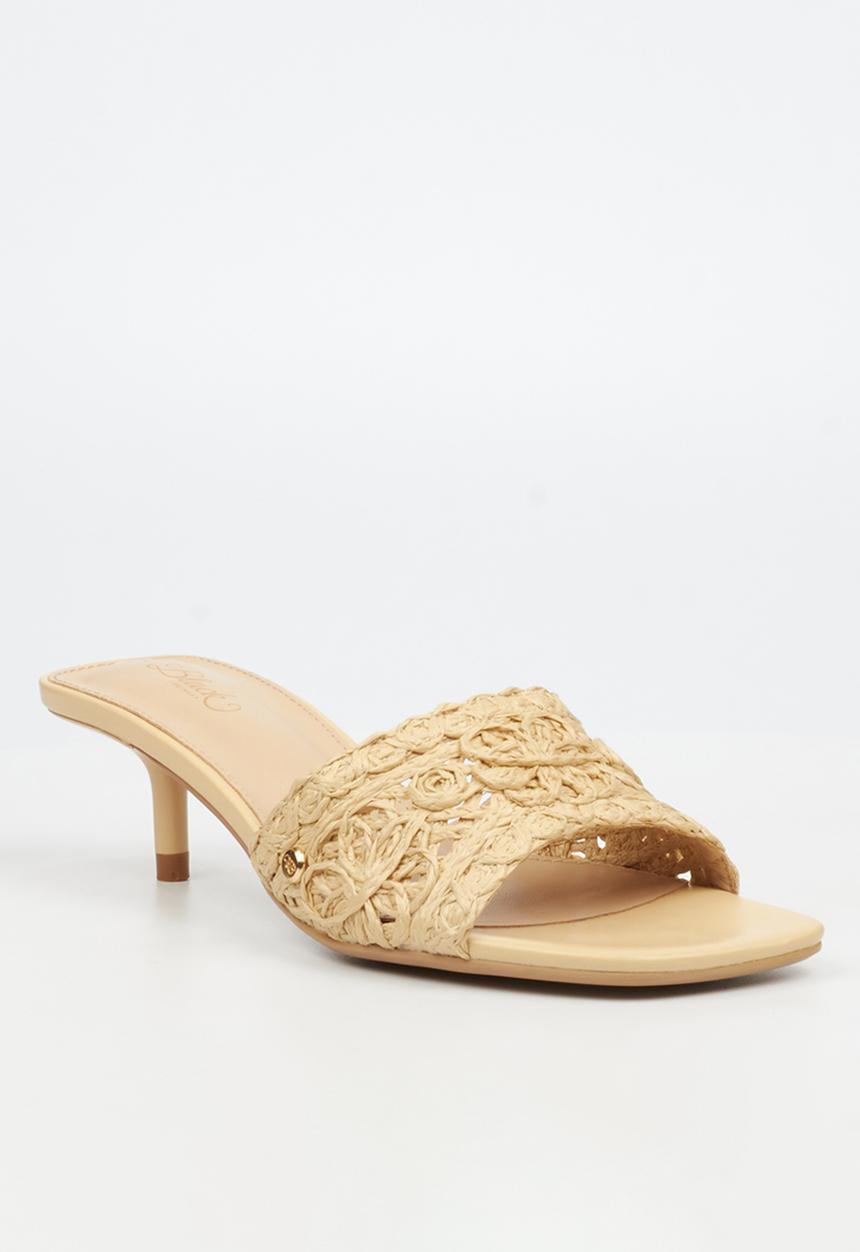 Miss Black - Devlin 1 macrame low heel - natural
