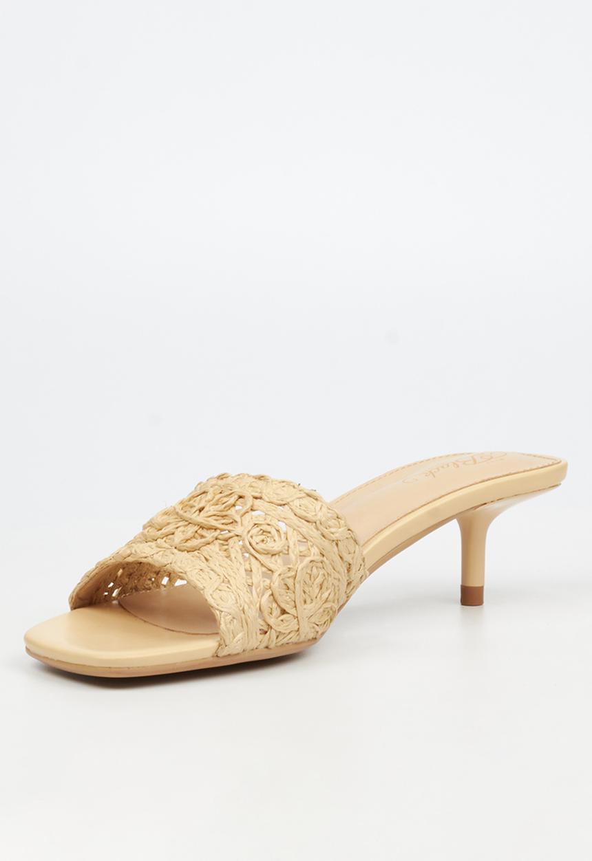 Miss Black - Devlin 1 macrame low heel - natural